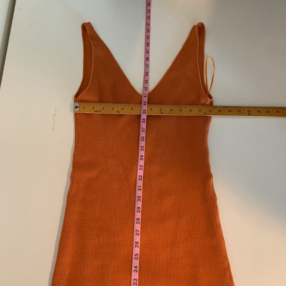 FP Beach Dress Womens M Medium Carrot Daniela Low Back Sweater Free People Midi - Picture 8 of 14